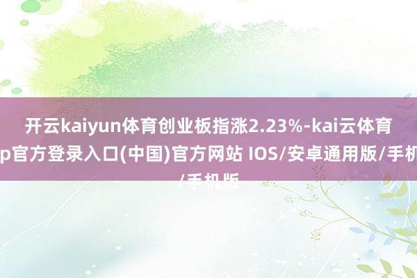 开云kaiyun体育创业板指涨2.23%-kai云体育app官方登录入口(中国)官方网站 IOS/安卓通用版/手机版