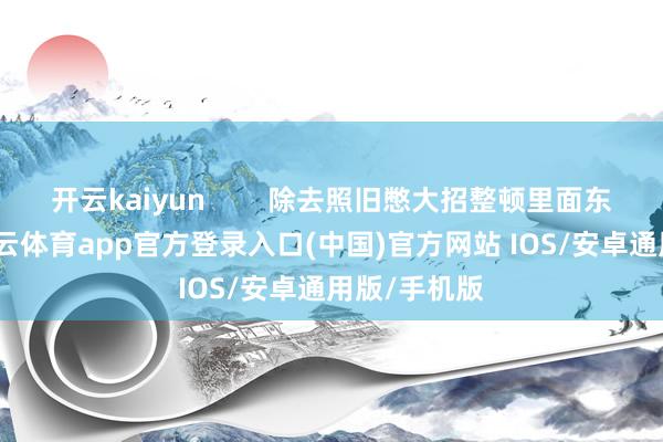 开云kaiyun        除去照旧憋大招整顿里面东谈主事-kai云体育app官方登录入口(中国)官方网站 IOS/安卓通用版/手机版