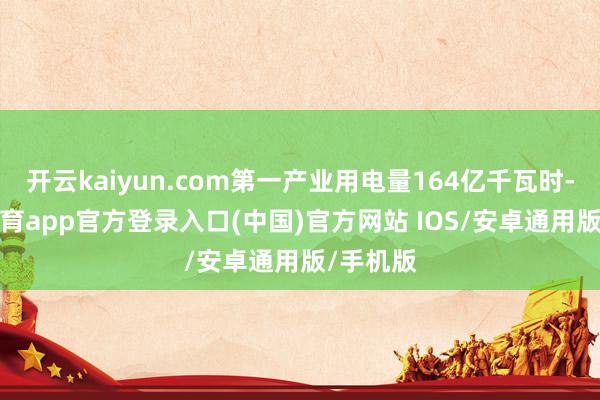 开云kaiyun.com第一产业用电量164亿千瓦时-kai云体育app官方登录入口(中国)官方网站 IOS/安卓通用版/手机版