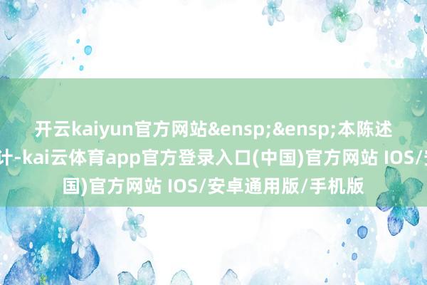 开云kaiyun官方网站 本陈述中财务尊府未经审计-kai云体育app官方登录入口(中国)官方网站 IOS/安卓通用版/手机版
