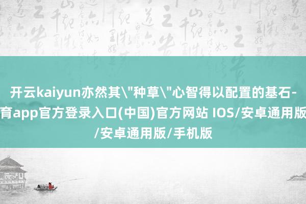 开云kaiyun亦然其